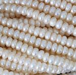 Natural 8-9mm White Cultured Freshwater Pearl Abacus Loose Beads Jewelry 14.5''