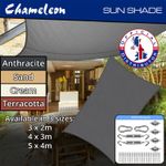 Sun Shade Rectangle Sail Awning Sunscreen Garden Canopy Water-resistant