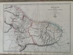 1863 Guiana Original Antique Hand Coloured Weekly Dispatch Map