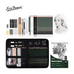 43PCS Professional Artist Pencils Set Drawing Sketching Charcoal Art Kit Adult
