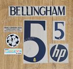 Bellingham #5 Print 2023-2024 Champions League Final Patch Badge Real Madrid