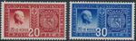 Stamp Norway Sc 253-4 1942 WWII Quisling War Adolf War Germany Traitor MNH