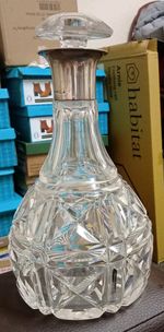 C.1927 Mappin and Webb Silver Collar Brandy Decanter by John Walsh London