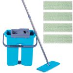 GBPro Premium Mop and Bucket Wringer Set for WET & DRY - with 4 Mop Pads