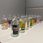 Vintage Advertising 1 Pint Milk Glass Bottles 1980s Collectible Retro 568ml 