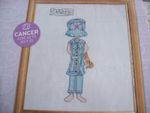 Peekaboo Bathing Beauty Cancer Girl Cross Stitch Chart - Deborah Flynn