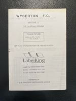 Wyberton FC v Lincoln United Colts, (Lincolnshire League), Nov 1992 Undated.
