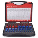 Thread Checker 50 PCS Nut and Bolt Inch and Metric Screw Thread Identifier Gauge