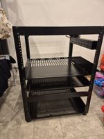 Sanus 19" AV Network Rack Open Frame Black 15u With Shelves And PDU