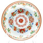 Chinese Kangxi Porcelain Saucer Famille Verte Iron Red Gilt Lotus Scroll Qing 18