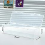 Clear Plastic Card Storage Box Holds 550+Cards with Adjustable Dividers organiz.