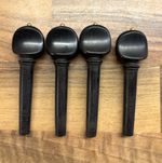 NEW but Vintage Decorative Ebony Violin Pegs With gold coloured bead tops,