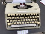 Adler Tippa Portable Typewriter Cream Metal in Case Vintage Retro 1960s