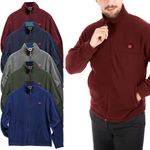 Mens Anti Pill Plain Fleece Jacket Full Zip Up Pocket Work Outdoor Warm Polar