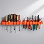 2x Wall Mounted Tool Storage Rack Garage Organiser Screwdriver Pliers Holder UK