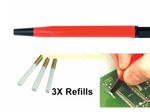 Fibre Fiber Fibreglass Pen  Pencil  Abrasive Cleaning Electronics +3  Refill's