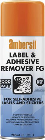 Pack of 2 Ambersil 200ml Label & Adhesive Remover FOOD SAFE FG NSF K3  30254
