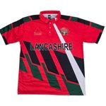 Lancashire CCC 1996 Retro Red Cricket Shirt UK Size UK Stock Fast Post