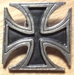 IRON CROSS Big Metal Pin Badge punk rock n roll MOTORHEAD Lemmy