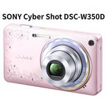 SONY Cyber Shot DSC-W350D 14.1MP Digital Camera Rhinestone Jewel Pink Auto Focus