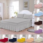 Extra Deep Fitted Valance Sheet Bed Sheet Single Double King Super King UK Size