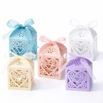 20-100 Luxury Boxes Wedding Party Favour Laser Cut Sweets Cake Candy Gift Favor 