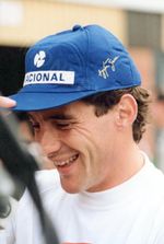 Ayrton Senna Original Photo 1994 Brazil F1 Nacional Cap Candid Interview 15x10cm