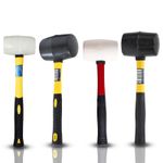 16oz/32oz Non Mark Rubber Mallet Hammer Fiberglass Shaft Grip Camping Paving