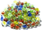 78Pcs Assorted Vintage Colour Glass Marbles  Classic Traditional Kids Toy Games