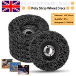 5x125mm 5" Poly Strip Wheel Discs Paint Rust Remove Abrasive Angle Grinder UK
