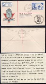 AAT 1956 Mawson Pmk on cover to Portsmouth