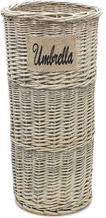 DANIEL JAMES Housewares Rattan Umbrella Rack Stand Wicker Basket Holder Bin Brol