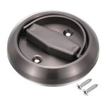 Recessed Sliding Door Pulls Handles Hidden Closet Finger Flush Knob, Grey