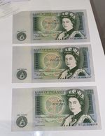  Three £ 1 one pound notes. Very good condition. Semi rare serial numbers 