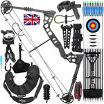 Compound Bow Hunting Set 20-70lbs Adjustable Adult Archery Arrow Target Shooting