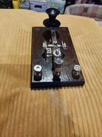 Morse Key  Brass Nickel  Looks Old Maybe MILITARY 🪖 