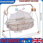 Baby Cradle Swing Bluetooth Electric Rocking Music Remote Control Basket Bed&Mat