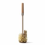 Toilet Brush with Wooden Handle Long-Handled Toilet Brush Space-Saving