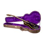 Crossrock Designer Series-Wood Case for Les Paul Electric Guita-Chocolate Brown