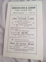 51-2 BRIDGWATER V GLYN NEATH RUGBY UNION PROGRAMME