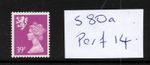 Scotland. S80a. 39p brt mauve. Perf 14 variety. Fine unmounted mint.