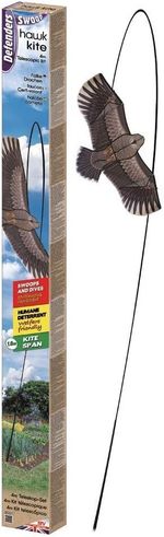 Defenders Hawk Kite Effective Bird Scarer, Comes with 4 m Telescopic Pole,Grey