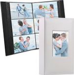 Photo Album Slip in 6X4 300 Photos, Leather Cover with Display Window, Extra Lar