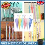 Ladies clear dome umbrella birdcage walking stick windproof brolly