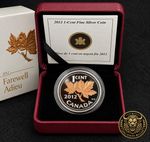 2012 Canada Farewell To The Penny 1 Cent 1/2oz Silver Proof Pink Gold RCM