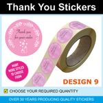 35mm Pink Candle Making Thank You Stickers / Labels - Only £2.49 for 120 