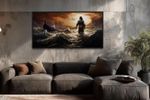 Jesus Walking On Water Canvas Wall art Print Christian Spiritual Home Wall decor