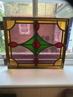 Antique Stained Glass Window Panel Leaded Design with A Variety of Colour & Size