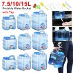 7.5/10/15L Drinking Water Container with Spigot Leakproof Camping Water Tank