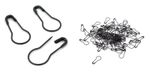 50 x BLACK Calabash Metal Stitch Marker Pins Anti Snag Tangle Hijab Scarf 